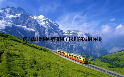 这为畜牧供应链提供了良好的发展环境