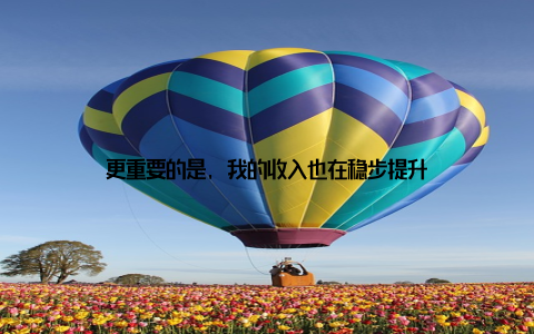更重要的是, 我的收入也在稳步提升