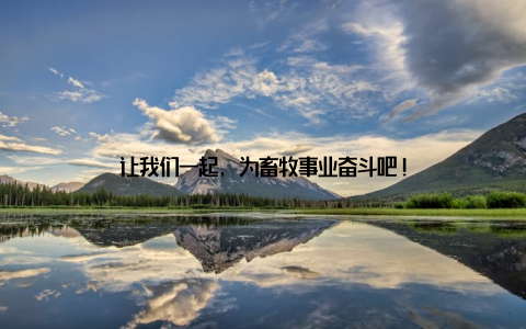 让我们一起, 为畜牧事业奋斗吧!