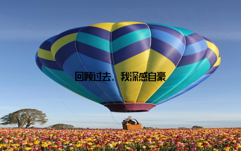 回顾过去, 我深感自豪