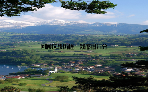 回顾这段历程, 我感慨万分