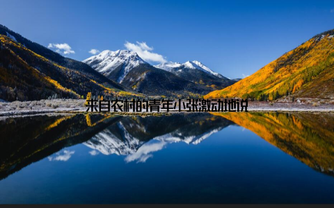 来自农村的青年小张激动地说