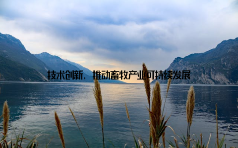 技术创新, 推动畜牧产业可持续发展