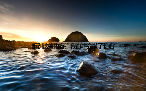 听到这些内容, 我心中充满了信心