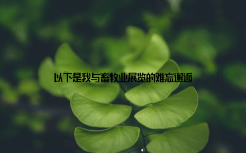 以下是我与畜牧业展览的难忘邂逅