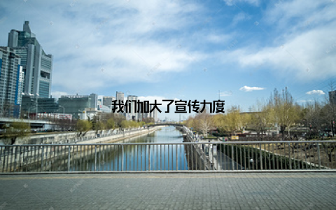 我们加大了宣传力度