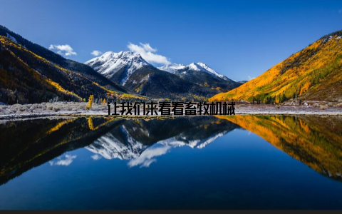 让我们来看看畜牧机械