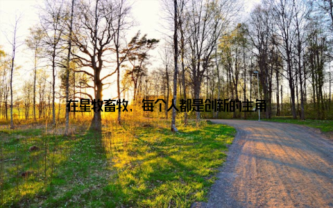 在星牧畜牧, 每个人都是创新的主角